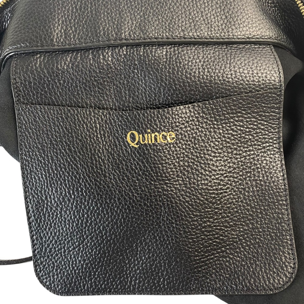 Quince Italian Tall Tote Black - Picture 4 of 8